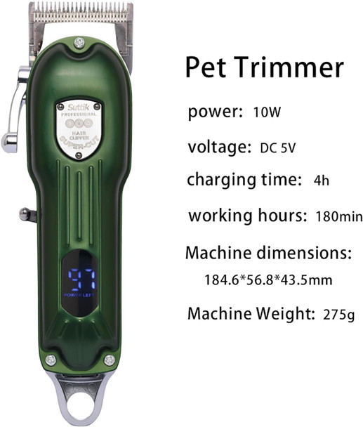 Dog Clippers For Grooming Pets Trimmer Low Noise Rechargeable Cordless Pet Shaver High-Power With Stainless Steel Blade For Dogs And Cats Dog Clippers For Grooming Pets Trimmer Low Noise Rechargeable Cordless Pet Shaver High-Power With Stainless Steel Blade For Dogs And Cats