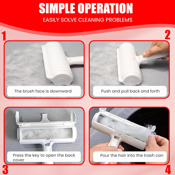 Pet Hair Remover - Dog Hair Remover For Couch - Pet Roller Hair Remover - Cat Hair Remover Furniture - Pet Hair Removal Tool For Clothes - Reusable Lint Rollers For Pet Hair - Dog Hair Roller