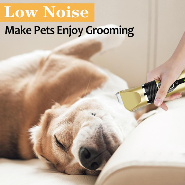 Gufamily Dog Clippers Low Noise Dog Shaver Cordless Cat Trimmer Quiet Dog Grooming Clippers Professional Pet Hair Grooming Kit With Pet Nail Clipper For Dogs Cats