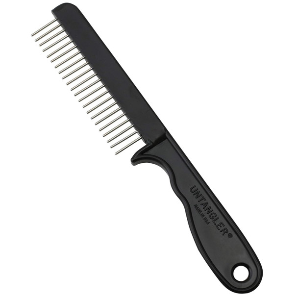 Super-Groom Combs With Smooth Rotating Teeth For Painless Mat Removal (Black, 22 Coarse-Teeth)