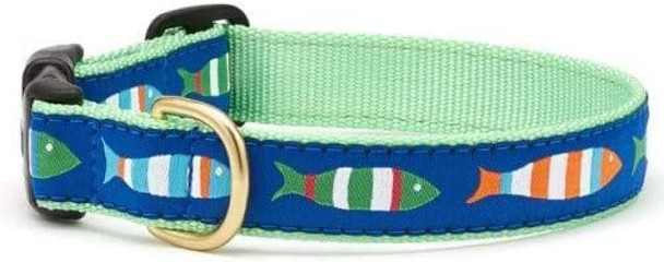 Up Country Fun-C-M Funky Fish Dog Collar M Wide (1 Inch)