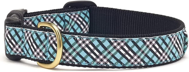 Up Country Aqua Plaid Dog Collar - Extra Small (Narrow) Up Country Aqua Plaid Dog Collar - Extra Small (Narrow)