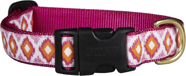 Up Country Pin-C-L Pink Crush Dog Collar Width 1 Inch L