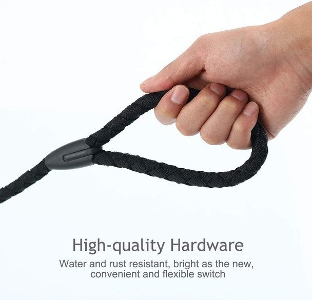 Uxcell Dog Pet Leash Rope Nylon 6 Feet Padded Handle Rope Leashes Dog Walking Training Leash For Medium Large Dogs M Size Black