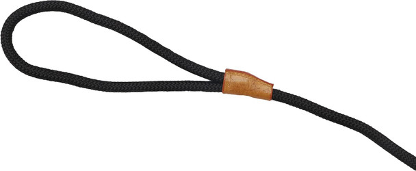I Dog Training Slip Leash Lead I Strong & Soft 3/8 X 5 Ft Braided Durable Rope With Natural Leather Trims I No Pull Walking Tracking Leash For Large Medium & Small Dogs I Hand Crafted