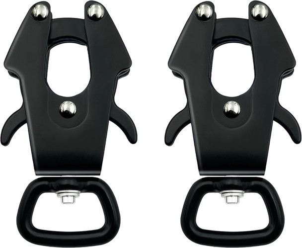 2 Pcs Frog Clip Dog Leash Clasp 360 Degree Swivel Clip Heavy Duty Quick Release And Locking Dog Leash Buckle For Linking Pet Collar (Large (Square X 2))