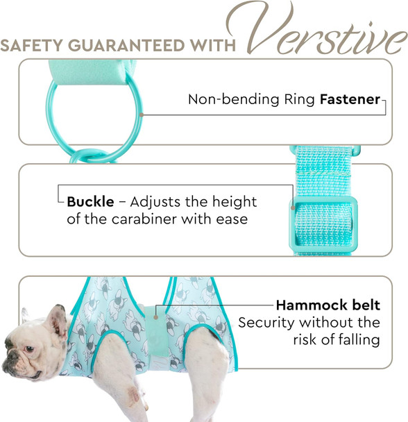 Dog Grooming Hammock, Heavy Duty Construction, Secure Hook And Loop Fastener, Height Adjustable, Versatile Use, Polyester Material, Medium Size