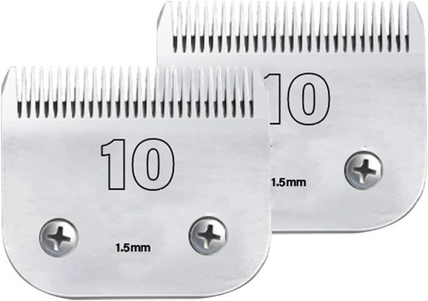 Clipper Blade Dog Grooming Compatible With Andis Clippers Carbon Infused Steel Detachable Ceramic Sharp Edge Also Compatible With Wahl/Oster Dog Clippers (2Pack #10:(1/16)(1.5Mm)) Clipper Blade Dog Grooming Compatible With Andis Clippers Carbon Infused Steel Detachable Ceramic Sharp Edge Also Compatible With Wahl/Oster Dog Clippers (2Pack #10:(1/16)(1.5Mm))