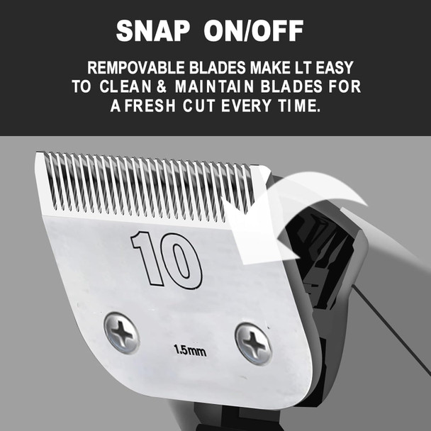 Clipper Blade Dog Grooming Compatible With Andis Clippers Carbon Infused Steel Detachable Ceramic Sharp Edge Also Compatible With Wahl/Oster Dog Clippers (2Pack #10:(1/16)(1.5Mm)) Clipper Blade Dog Grooming Compatible With Andis Clippers Carbon Infused Steel Detachable Ceramic Sharp Edge Also Compatible With Wahl/Oster Dog Clippers (2Pack #10:(1/16)(1.5Mm))
