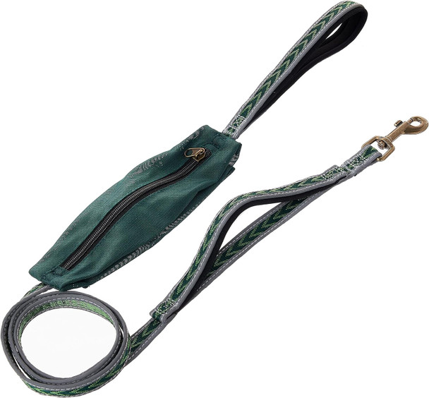 Vibrant Life Aztec Reflective Leash For Dogs, Green, Medium