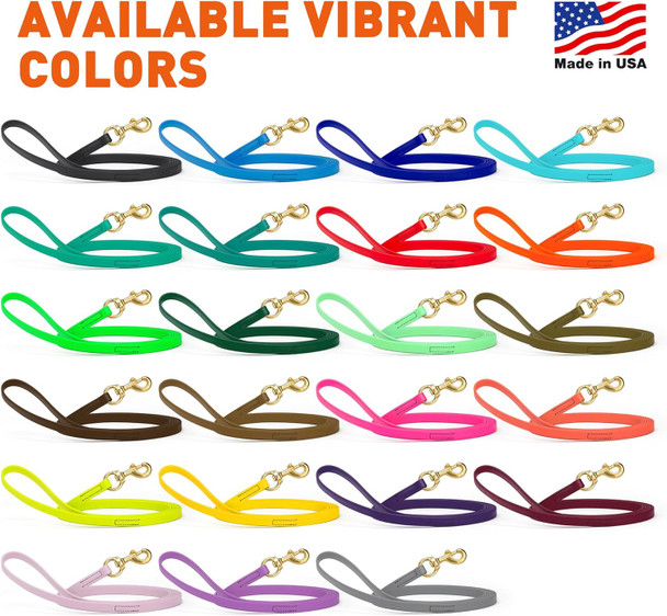 Viper Biothane K9 Working Dog Leash Waterproof Lead For Tracking Training Schutzhund Odor-Proof Long Line With Solid Brass Snap For Puppy Medium And Large Dogs 0.62 In Wide By 15 Ft Long Black