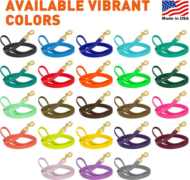 Viper K9 Biothane Working Dog Leash Waterproof Lead For Tracking Training Schutzhund Dog Sport & Search - Odor-Proof Long Line With Solid Brass Snap For Puppy Medium And Large 3/4 X 33Ft Coyote Brown