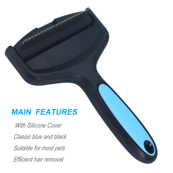 d Pet Grooming Brush, 2 In 1 Deshedding Tool For Cat And Dog, Undercoat Rake For Dogs, Double Sided Deshedding Brush Hair Efficient And Painless, Extra Wide (7.9-Inch)