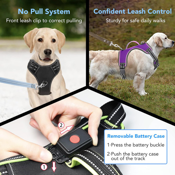 Light Up Dog Harness No Pull Led Dog Harness With Handle Vizbrite Rechargeable Lighted Dog Vest Harness For Small/Medium/Large/X-Large Size Dogs No Pull, 4 Point Adjustable Dog Harness Light Up Dog Harness No Pull Led Dog Harness With Handle Vizbrite Rechargeable Lighted Dog Vest Harness For Small/Medium/Large/X-Large Size Dogs No Pull, 4 Point Adjustable Dog Harness