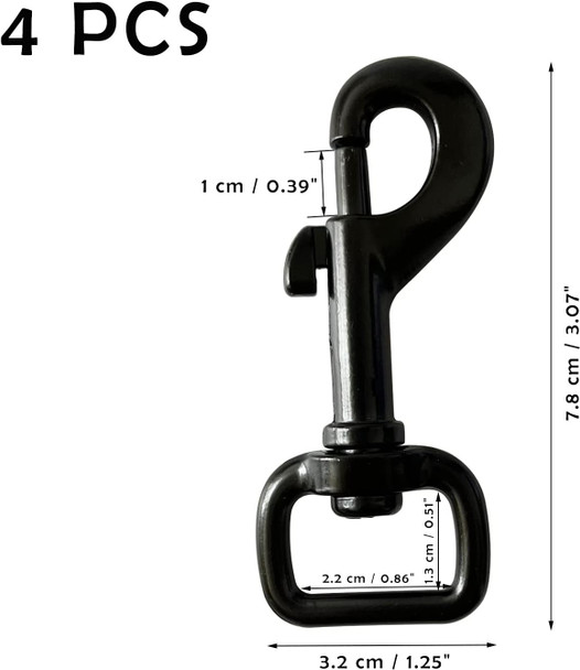 4 Pcs Swivel Eye Bolt Snap Hooks Heavy Duty Dog Leash Clips Dog Leash Snaps Hooks Trigger Clip Clasps For Dog Leashes, Backpacks, Straps, Harnesses