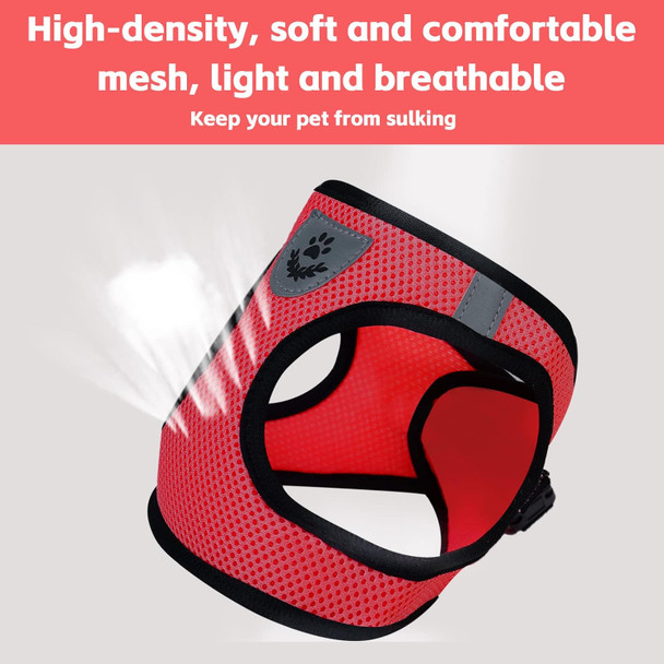 4 Pcs Set Vvabelli Dog Harness And Leash Set - Step In Dog Harness Adjustable With Soft Breathable Mesh And Quick-Release Buckle - Dog Harness For Outdoor Walking, Training For Small Medium Dogs S