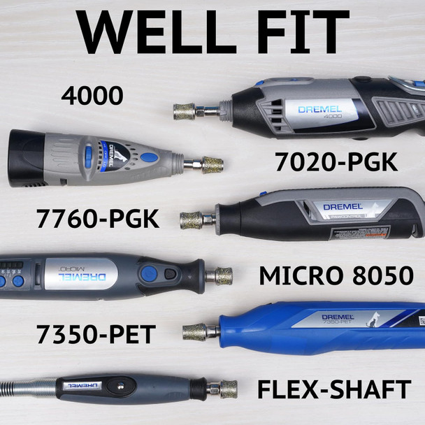 Diamond Dremel Dog Nail Grinder Attachment, Diamond Rotory Bit For Dogs&Pets Nail Care, Work With Dremel Sanding Drums For Animals Nail Care & Home Grinder Tools, Retriever, Smooth-Grit