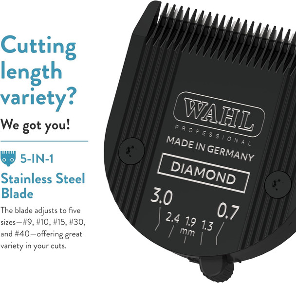 Wahl Professional Animal 5-In-1 Diamond Blade Arco, 5 Style Groom, Bravura, Chromado, Creativa, Figura, And Motion Pet, Dog, And Horse Clippers (41854-7526) Wahl Professional Animal 5-In-1 Diamond Blade Arco, 5 Style Groom, Bravura, Chromado, Creativa, Figura, And Motion Pet, Dog, And Horse Clippers (41854-7526)