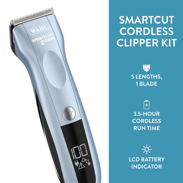 Wahl Power Pro Lithium Ion Rechargeable Cordless Dog Grooming Kit - Heavy Duty Cordless Electric Dog Clippers For Grooming The Thickest Coats - Model 3024675