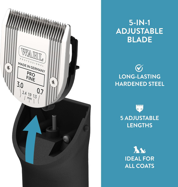 Wahl Professional Animal Designer Blade For Bravmini+ Pet, Dog, Cat & Horse Trimmers (#41590-7840) Replacement Blade - Trimmer Blade Replacement - With 1#30 Silver Blade Wahl Professional Animal Designer Blade For Bravmini+ Pet, Dog, Cat & Horse Trimmers (#41590-7840) Replacement Blade - Trimmer Blade Replacement - With 1#30 Silver Blade