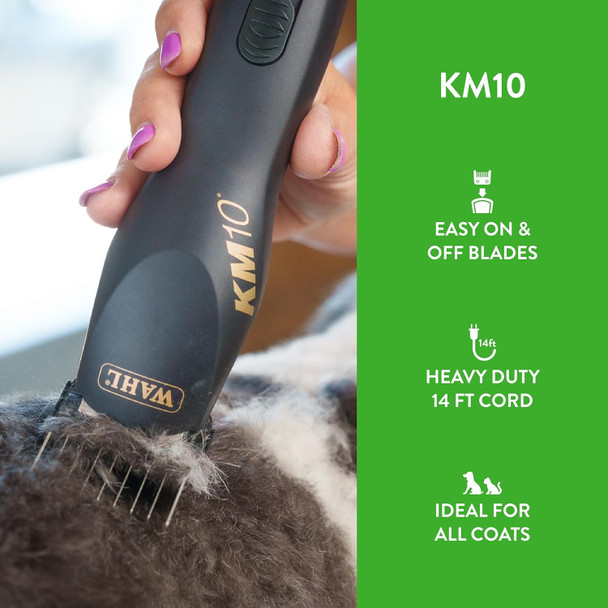 Wahl Professional Animal Double-Sided Flex Slicker Pet Brush For Dogs & Cats (#858478) - Durable Dog Pin Brush - For Bichon Frises, Collies & More - Dog & Cat Slicker Grooming Brush - Black & Gray