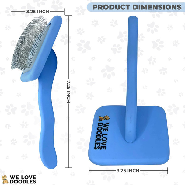 Dog Face Comb, Flea Comb For Dogs, Fine Tooth Tear Stain Remover Metal Comb, Removes Crust, Mucus, And Stains, Face Brush For Poodles & Other Breeds, Grooming Comb For Pets, Small [We Love Doodles]