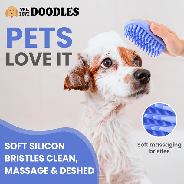 Pet Dematting Comb For Dogs And Cats With Wood Handle, Deshedding Undercoat Rake For Dogs With Stainless Steel Blades, Dog Comb For Detangling Thinning And Shedding, All Hair Types [We Love Doodles]
