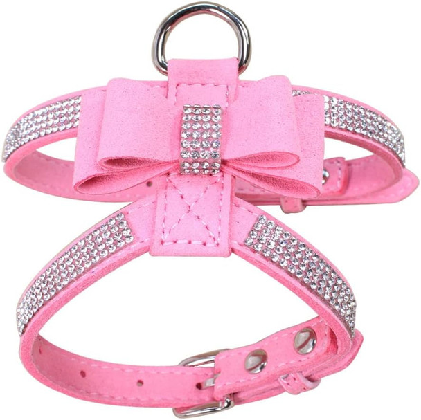 Weimostar Bow Tie Dog Harness Rhinestone Crystal Soft Bling Sparkly Diamond Jewel For Xs Small Breed Girls Pet Cat Puppy Female Kitten Pink Xxs Weimostar Bow Tie Dog Harness Rhinestone Crystal Soft Bling Sparkly Diamond Jewel For Xs Small Breed Girls Pet Cat Puppy Female Kitten Pink Xxs