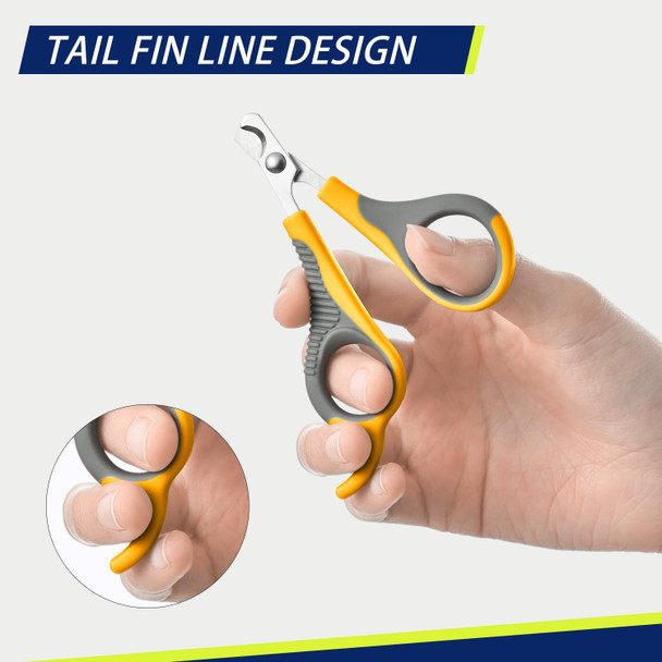 Wepet Pet Nail Clippers(U07.1), Professional Claw Trimmer, Bended Scissor Special For Cats, Kittens, Dogs, Puppies, Small Animals, White/Thulian Pink