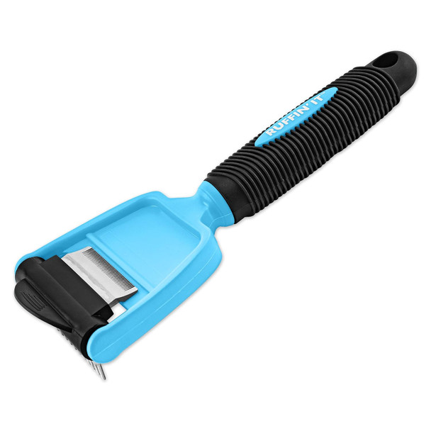 Ruffin' It Fur-B-Gone Pet Deshedding Tool, Small, Great For Dogs & Cats