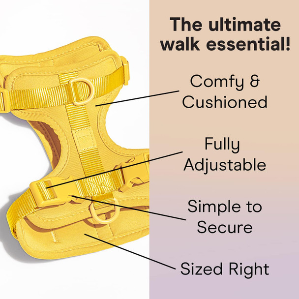 Wild One Dog Harness, The Original No-Pull, Pet Harness With 3 Leash Clips, Adjustable Soft Padded Dog Vest, Comfortable, Stretchy, Size L, Butter Yellows