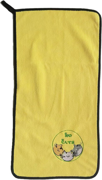 Microfiber Dog Towel- Super Absorbent Fast Drying Towel For Dogs Cats Yellow & Grey (L 27.56 55.12In)