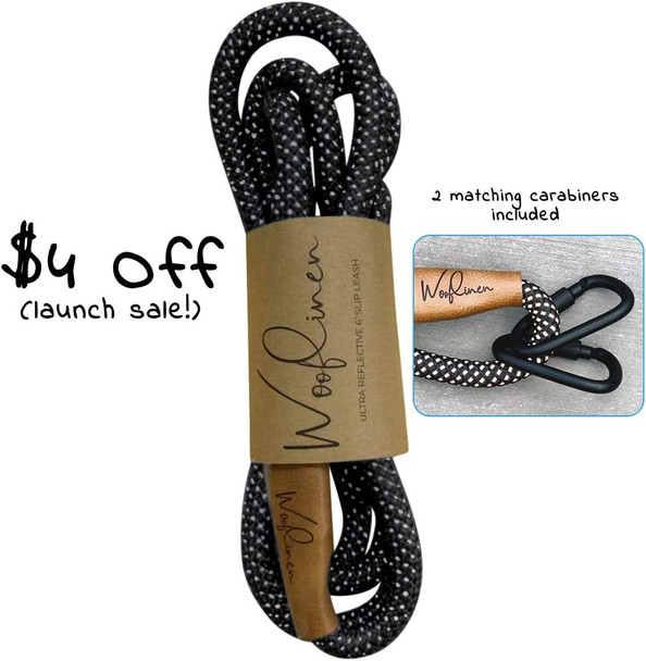 Ultra Reflective Premium Dog Slip Leash Made From Mountain Climbing Rope - Great For Training And The Strongest Pullers 6 Foot (Starry Night)