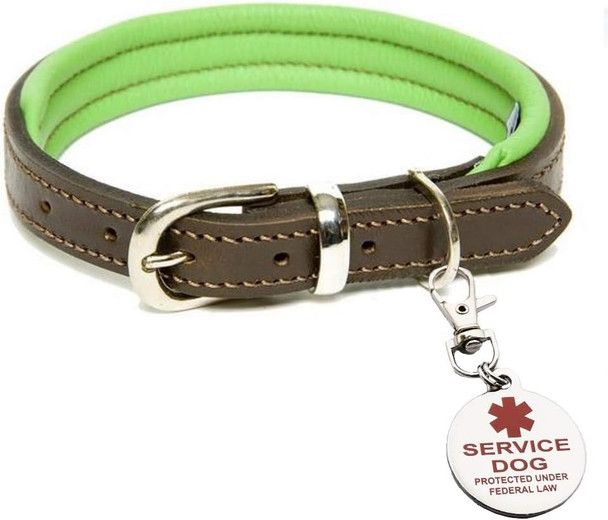 Service Dog Tag Double Sided Federal Protection With Medical Alert Symbol Includes Five Service Dog Law Cards Attaches To Collar Harness Vest Dog Service Tag