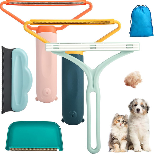 6 Pack Pet Hair Removal Tool, Pet Hair Remover For Furniture, Deep Cleaning Dog Hair Remover, Portable Fur Remover Tool, Reusable Cat Hair Remover For Carpet, Cat Towers, Clothing, Car Upholstery