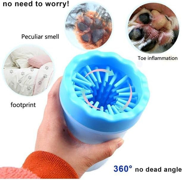 Dog Paw Cleaner For Large Dogs, Dog Paw Washer Cup, 2 In 1 Portable Silicone Pet Cleaning Brush Feet Cleaner For Dogs,Dog Foot Cleaner