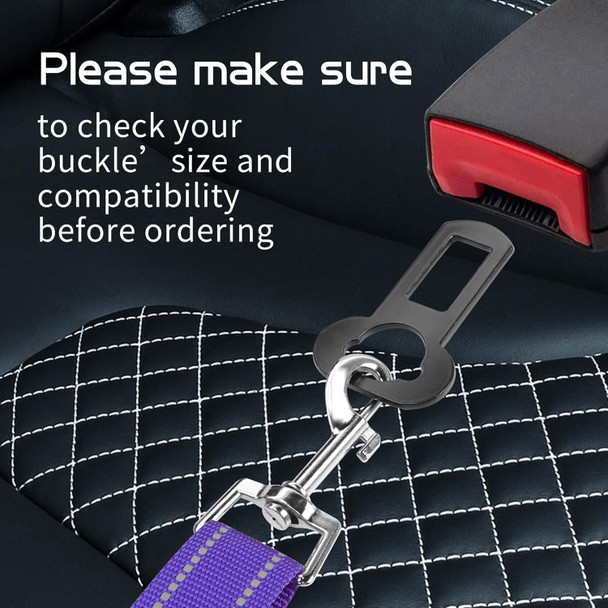 Yaodhaod Dog Safety Collar Clips, Adjustable Prong Collar Backup Clips With Dual Clasps, Reflective Prong Clip Dog Harness To Collar And Leash Connector Safety Clip (Purple)