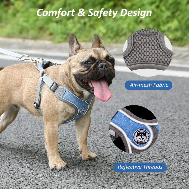 Dog Harness With Leash Set, Adjustable Reflective Easy Control Medium Large Dog Harness With A Heavy Duty 5Ft Dog Leash (Xs ,Weight: 4.4-8.8Lb, Chest: 11.0-16.5) Dog Harness With Leash Set, Adjustable Reflective Easy Control Medium Large Dog Harness With A Heavy Duty 5Ft Dog Leash (Xs ,Weight: 4.4-8.8Lb, Chest: 11.0-16.5)