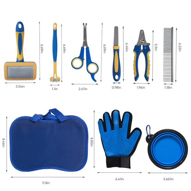 Dog Brush Shedding Kit Grooming - Dog Grooming Kit Dog Brush For Shedding Long Short Haired Dogs, Deshedder Brush For Dogs, Dog Dematting Combs Set