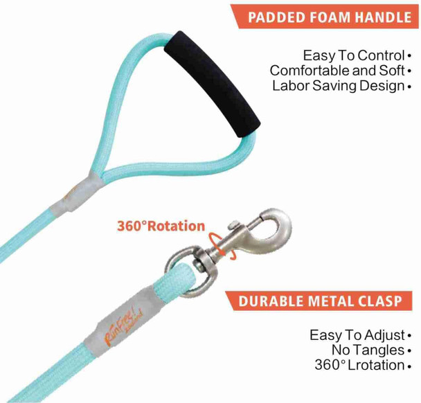 4 Ft Dog Leash With Comfortable Padded Handle Threads For Small Medium And Large Dogs Puppy Laisse Pour Chien Blue M