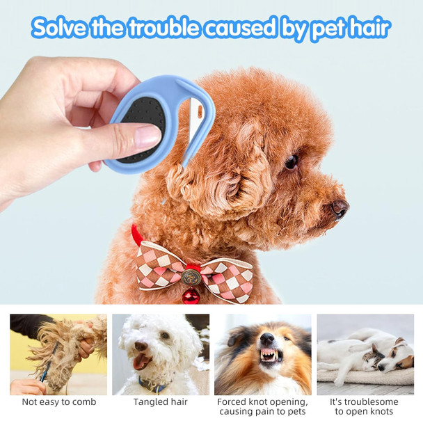 2Pcs Pet Knotting Comb, 3 In 1 Knotting Comb Pet Grooming Tool, Small And Sharp, For Removing Tangled And Loosse Hair (Blue2)