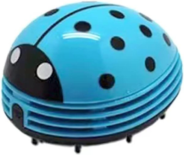 Art&Beauty Blue Beetle Shaped Portable Corner Desk Table Top Vacuum Cleaner Mini Cute Vacuum Cleaner Dust Sweeperblue Color