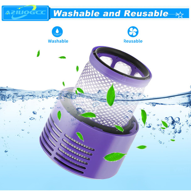 V10 Filters For Dyson V10 Cyclone Series, V10 Absolute, V10 Animal, V10 Total Clean, Sv12,Part No. 96908201, Purple 1