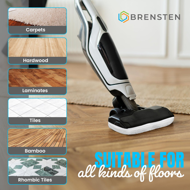 4 Pack Steam Mop Pads For Bissell Powerfresh Steam Mop 1940 1440 1544 1806 2075 Series, Model 19402 19404 19408 19409 1940A 1940F 1940Q 1940T 1940W B0006 B0017, Reusable Cleaning Pad 2+2