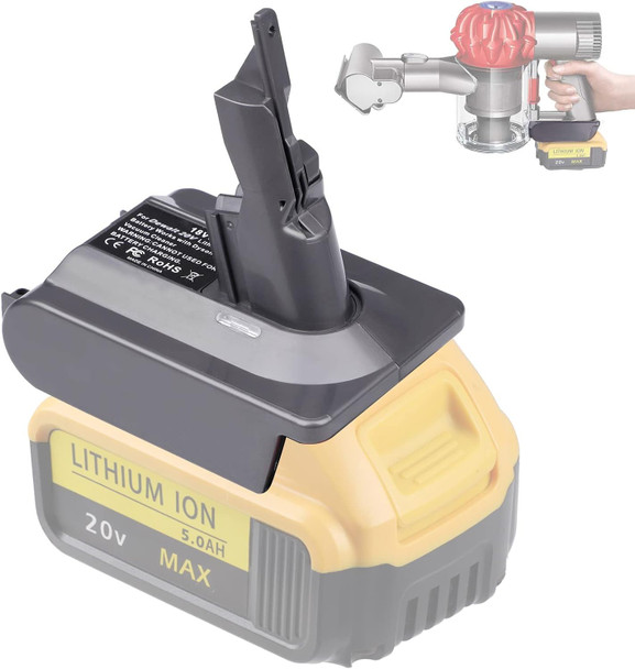 For Dyson V7 Battery Adapter For Dewalt 20V Battery Convert To For Dyson Sv11 V7 Animal Cordless Stick Vacuum Cleaner Handheld Vacuum Converter Only Dw20V7 Adapter