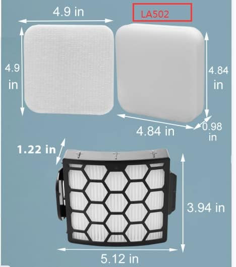 Colorfullife La502, La322, La702 Filters For Shark La502, La322, La301, La300, La455, La702 Rotator Liftaway Adv Duoclean Powerfins Upright Vacuum Not Fit Uv850 Uv900 Vacuum