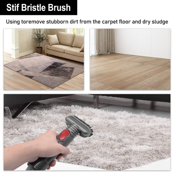 Attachments Tools Kit For Dyson V6 Dc24 Dc33 Dc35 Dc39 Dc44 Dc58 Dc59 Dc62 Dc74, Dyson Cordless Vacuum Accessories 4 Pcs Set Brush Kit