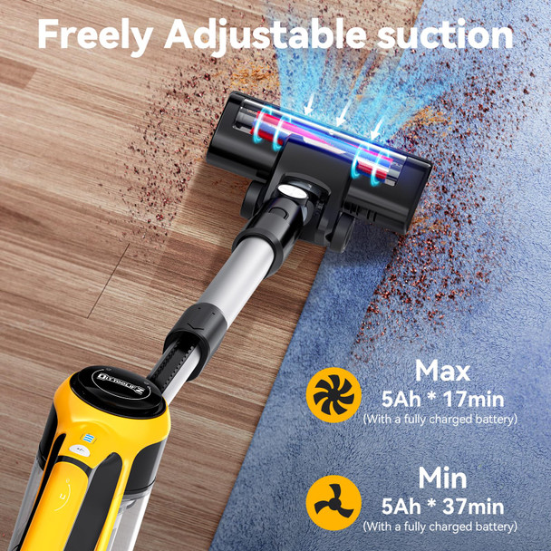 Cordless Vacuum Cleaner, 250W 20Kpa Stick Vacuum For Dewalt 20V18V Battery, 2 Mode Suction, 6In1 Lightweight Vacuum For Hardwood Floor Carpet Car Petbattery Not Include