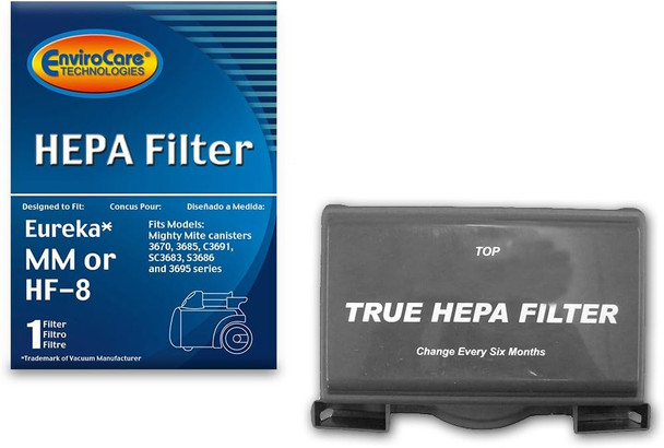 Envirocare Hepa Vacuum Cleaner Filter For Eureka Sanitaire Hf8 Mm Mighty Mite Pet Lover, 60666B, 60666A, 606666, Eur 602956 Packaging May Vary
