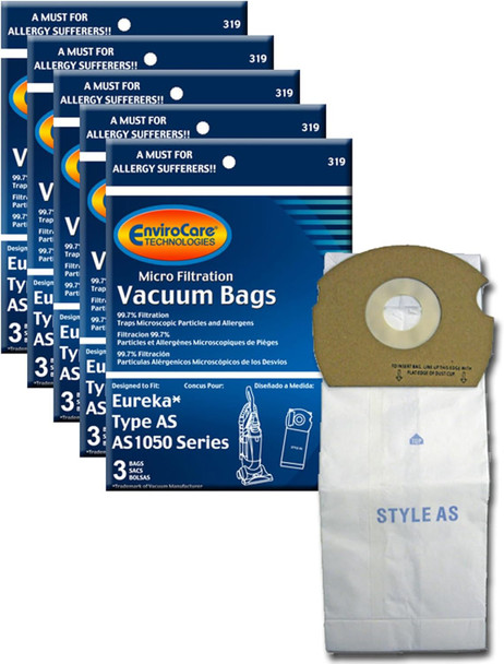 Envirocare Micro Filtration Vacuum Cleaner Dust Bags Made To Fit Eureka Type As 15 Pack